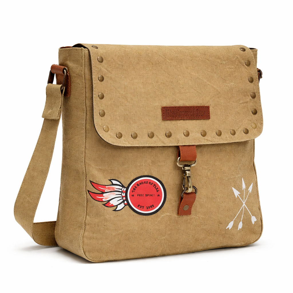 Beige Unisex Messenger Bag for Stylish Commuting 189